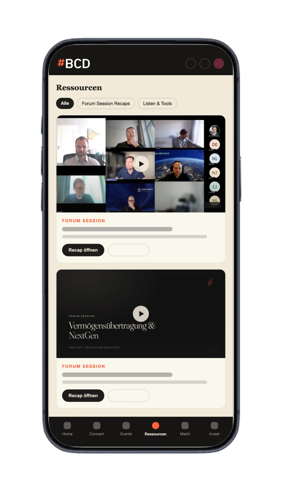 Ressourcen und Forum-Session-Recaps